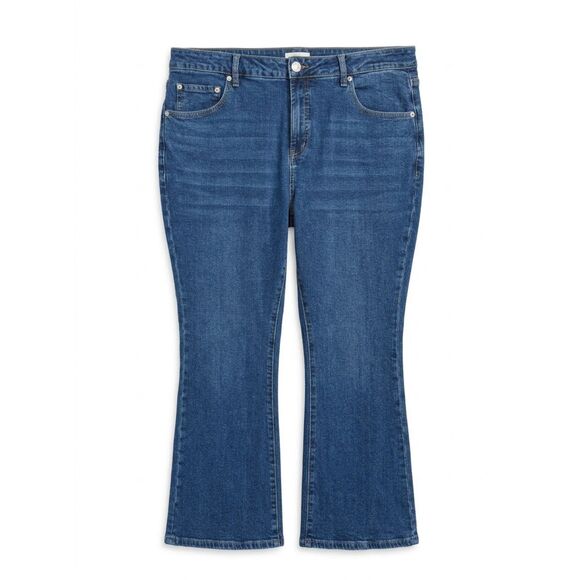 Eloquii Denim - Eloquii Jeans Womens 16 Blue Stretch Flare Denim High Rise Casual Boho Trendy